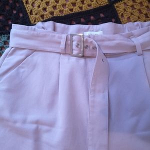Size 20 pink high waist paperbag pants